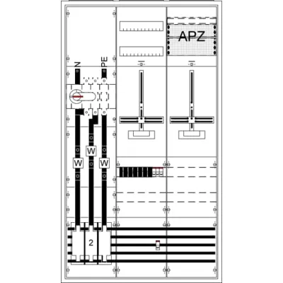 Striebel & John Zähler-Komplettschrank WA39KN1 | 1 Zählerplatz | Aufputz | 1400x800x215 mm | IP31 | weiß