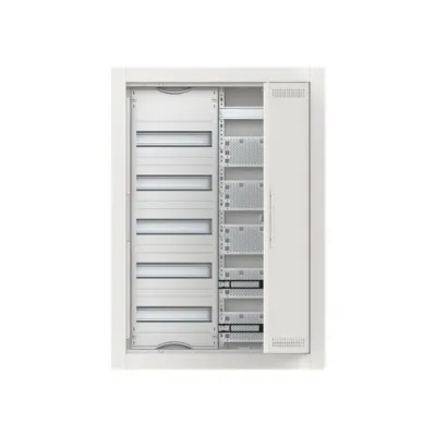 Striebel & John Kleinverteiler Unterputz CU25VML 2CPX052672R9999 | 5 Reihen | 24TE | Stahl | Tür mit Schloss | IP30