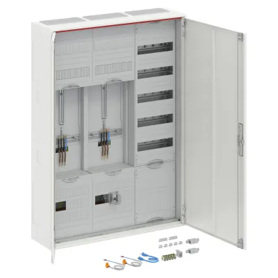 Striebel & John Zählerschrank | 2 Zählerplätze | 3-Punkt | APZ | 1100x800x215 mm | Stahlblech weiß, B-Ware