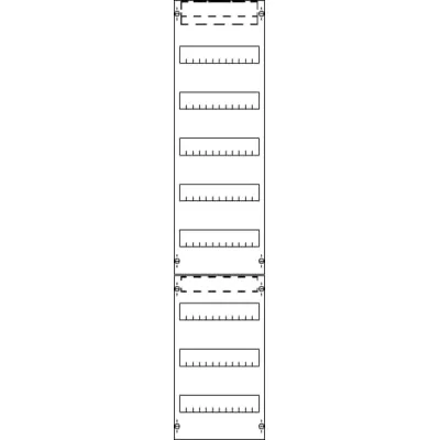 Striebel & John Verteilerfeld FV18 2CPX054003R9999 | 8RE | 8x12TE | 250x1200x160mm | mit Abdeckung | Kunststoff