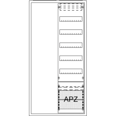 Striebel & John Ausbauschrank AA27A1A 2CPX054293R9999 | Aufputz/Unterputz | 1 Feld | 63A | IP31 | Stahl | Weiß RAL 9016