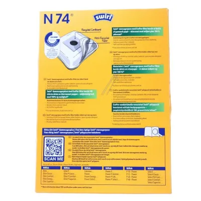 Swirl N74 Staubsaugerbeutel Melitta 6778490 4 Stück MicroPor
