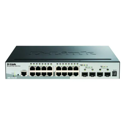 D-Link Netzwerk Switch DGS-1510-20/E | 20-Port Gigabit | 16x RJ45 | 2x SFP | 2x SFP+ | Layer 2+ | Stackable | Metall