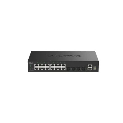 D-Link Netzwerk Switch DGS-1530-20/E | 20-Port Gigabit Stackable | 16x RJ45 | 4x SFP+ | Smart Managed | Layer 2+