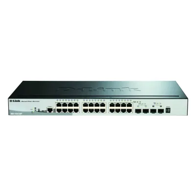D-Link Netzwerk Switch DGS-1510-28P/E | 28-Port Gigabit | PoE+ 193W | 24x RJ45 | 2x SFP+ | Rackmount | Smart Managed
