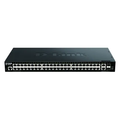 D-Link Switch DGS-1520-52/E | 52-Port Gigabit Stack Managed | 4x10G (2x SFP+, 2x RJ45) | 19 Zoll | Metall | Layer 2