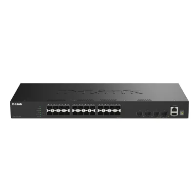 D-Link DGS-1530-28S/E Netzwerk Switch | 28-Port Gigabit | 24x SFP, 4x SFP+ | Stackable | Layer 2+ | Smart Managed