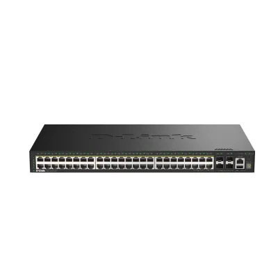D-Link Netzwerk Switch DGS-1530-52P/E | 52-Port Gigabit | 48x PoE+ | 4x SFP+ | Stackable | Smart Managed | 19 Zoll