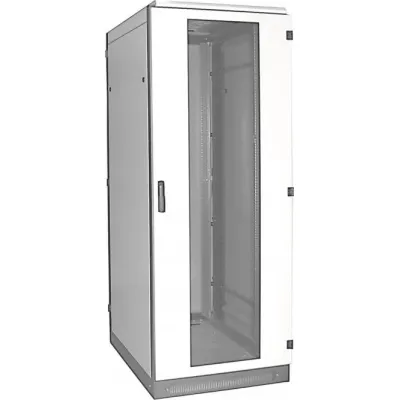 SST Netzwerkschrank 19" EasyRack 42HE ENZ 42589 | 800x2000x1000 mm | Glastür vorne | Stahlblechtür hinten | RAL 7035