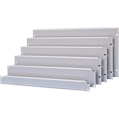 SST Blindplatte 3HE ZAB 1031 | Abdeckblende 19 Zoll | Stahlblech flach 1,5 mm | 129,9 mm Höhe | RAL 7035 grau