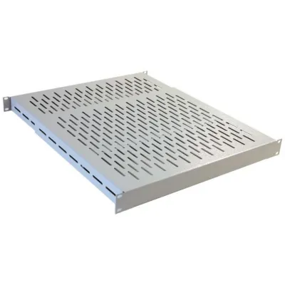 SWST Fachboden 19 Zoll 1HE ZAF24682 | universell | perforiert | Tiefe 600-900mm | 60kg Tragkraft | Stahlblech | RAL 7035