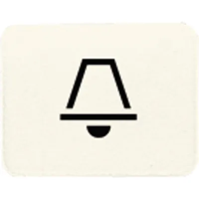 JUNG Symbol Klingel 33K | Taster-Schalter-Symbol | passend für CD 500, CD plus, WG 600 | weiß RAL 1013 | transparent