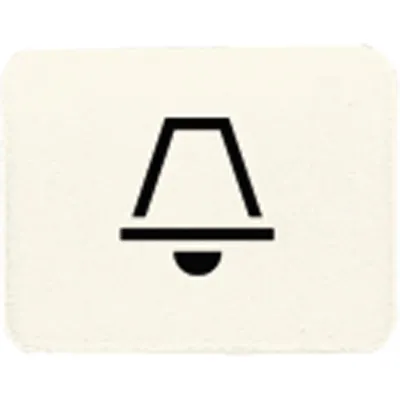 JUNG Symbol Klingel 33K | Taster-Schalter-Symbol | passend für CD 500, CD plus, WG 600 | weiß RAL 1013 | transparent