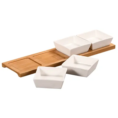 Tablett mit 4 Dipschalen FSC