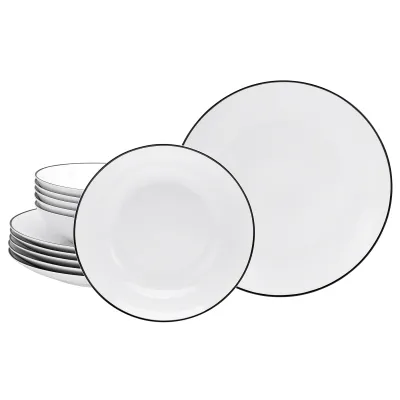 Tafelservice Black line 12tlg