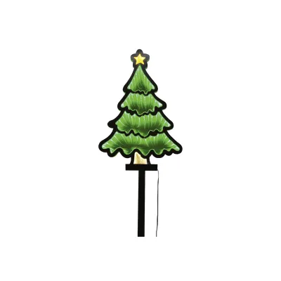 FHS LED Tanne Infinity 132LED H40cm | Infinity Effekt | IP44 Innen & Außen | Timer | 3m Zuleitung | Kunststoff/Metall