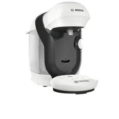 Bosch Kapselmaschine TAS1104 Tassimo Style | Kaffeeautomat für 70+ Getränke | 0,7L Wassertank | 1400W | weiß