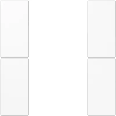 JUNG Tastensatz 2-fach komplett LS502TSAWW | Schalter Serie LS990 | Aufklipsen | Thermoplast glänzend | alpinweiß