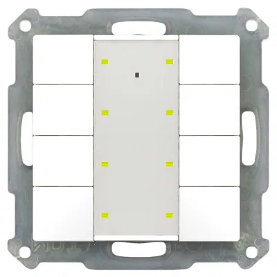 MDT Taster 8-fach Plus BE-TA55P8.01 | KNX Unterputz | LED-Statusanzeige | 55mm | Beschriftungsfeld | matt | reinweiß