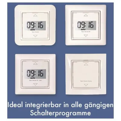 Kaiser Nienhaus Rollladenzeitschaltuhr 311500 | Unterputz | 230V | Memory-Funktion | Nebenstelleneingang | weiß