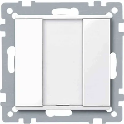 Merten Taster 1fach Plus 617125 | KNX System M Unterputz | 2 Tasten | LED-Anzeige | Thermoplast | aktivweiß