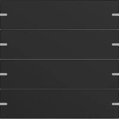 GIRA Wippenset 4-fach 5024905 | Tastsensor 4 TS4 | KNX | Aluminium | Metall | Schwarz matt lackiert
