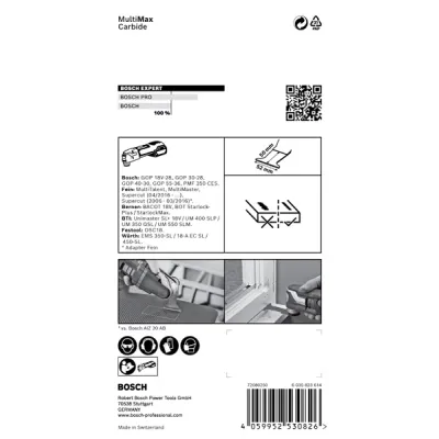 Bosch Tauchsägeblatt 2608900030 | EXPERT MultiMax | StarlockPlus | Carbide | 52 mm | für Blech, Kunststoff, Stein