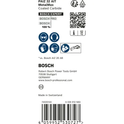 Bosch Tauchsägeblatt 2608900020 | EXPERT MetalMax PAIZ 32 AIT | Carbide | 10 Stück | 32 mm | für Metall, Kunststoff