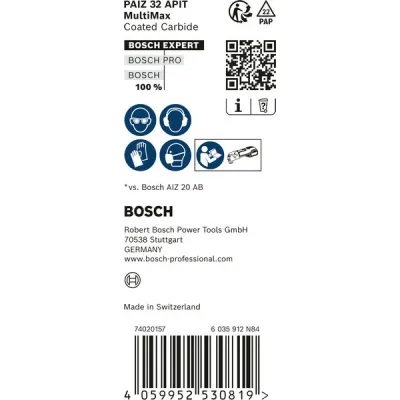 Bosch Tauchsägeblatt PAIZ 32 APIT 2608900029 | StarlockPlus | Carbide | 32mm | für Metall, Stein, Kunststoff