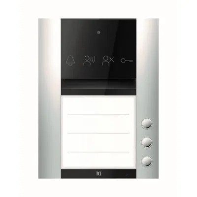 TCS Audio Türstation ASA110103-0010 | 3 Klingeltasten | Aufputz | Bus-System | Aluminium | IP44 | Vandalismusschutz