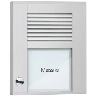 TCS Audio Türsprechanlage PDS01-EN/04 Aufputz | Bus-System | 1 Klingeltaste | Vandalismusschutz | LED | silber