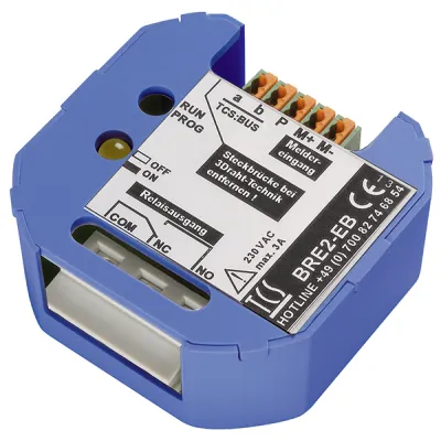 TCS Bus-Relais BRE2-EB Unterputz | potentialfrei 230V 3A | Binärein-/ausgang | LAN | IP20 | Bus-System