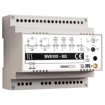 TCS BVS100-SG Versorgungs- und Steuergerät | Bus-System | 3 Stränge | 90 Teilnehmer | 230V AC | Hutschiene