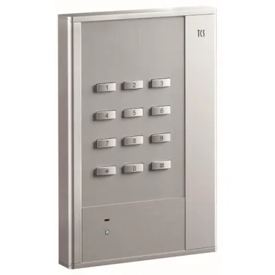 TCS Codeschloss cPAKL AZC50000-0010 | Zutrittskontrolle Bus-System | 10 Codes | Metallgehäuse | 153x104x16 mm | silber