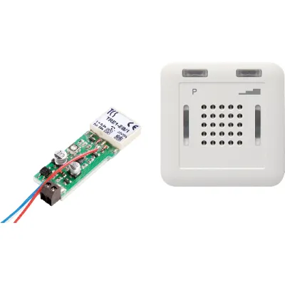 TCS Funksignalgerät FFL3000-0 | Einbau-Ruf-Relais | Funkgong | 12 Ruftöne | akustisch-optisch | Aufputz | Kunststoff