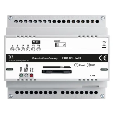 TCS IP-Gateway BASIC 2.0 FBI6123-0400 | LAN Schnittstelle | SIP VoIP | Videoübertragung | Hutschienenmontage | RJ45