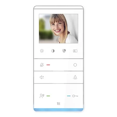 TCS Video-Innenstation IVW5111-0145 | Haustelefon Freisprechen | 3,5" Farbmonitor | Aufputz | SmartSlot | Weiß