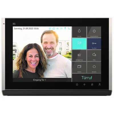 TCS Video Innenstation IVW9110-0187 | 10,1 Zoll Touchscreen | Freisprechen | Bus-System | Wi-Fi | Silber