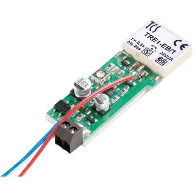 TCS Einbau-Rufrelais TRE1-EB | für ISH1030 | potentialfreier 24V DC 2A Kontakt | Unterputz | Schaltzeit einstellbar