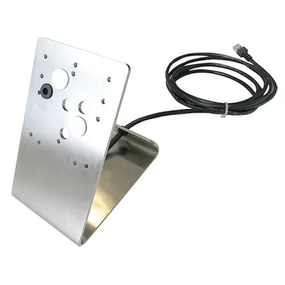 TCS Tischzubehör Innenstation TASTA ZIT5000-0030 | Tischfuß Audio/Video | Edelstahl 3mm | Neigungswinkel 60° | Silber