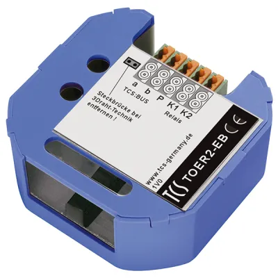 TCS Türöffner-Relais TOER2-EB | Unterputz | Bus-System | potentialfrei | für mehrere Außenstationen | LAN | 24V DC