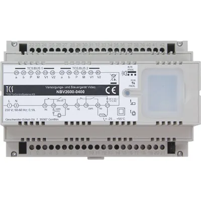 TCS Versorgungs- und Steuergerät NBV2600-0400 | Netzgerät Videoanlagen | 24V DC 2,5A | Bus-System | DIN-Schiene | IP20