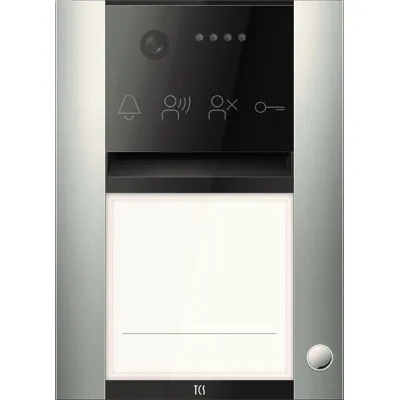 TCS Video-Türstation AVA610101-0010 | Außenstation mit Kamera 130° | 1 Klingeltaste | Aufputz | Aluminium silber | IP44