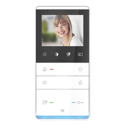 TCS Video-Innenstation IVW5110-0145 | TASTA 3,5 Zoll | Bus-System | Aufputz | Farbmonitor | Türöffner | weiß