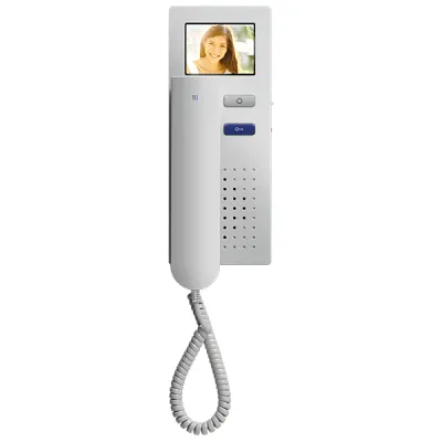 TCS Video Türsprechanlage IVH4222-0140 | 2-Draht Bus | Aufputzmontage | 3,5 Zoll Farbmonitor | Türklingel | weiß