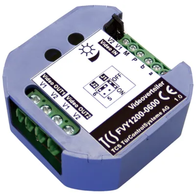 TCS Videoverteiler 2-fach UP FVY1200-0600 | Bus-System | Unterputz | manuell einstellbar | LAN | IP20