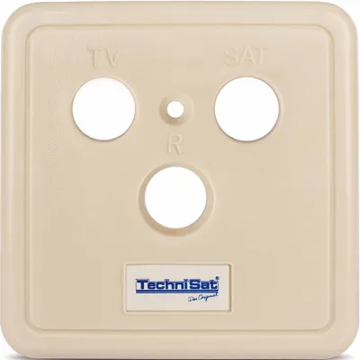 TechniSat Abdeckung für Antennensteckdose RV 600 Serie 0000/3276 | Zentralplatte | Unterputz | Kunststoff | weiß