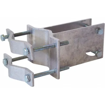 TechniSat An-Rohr-Fitting 0000/0500 | Mastbefestigung für DigiDish/SATMAN 33/45 | Mastschelle 30–63 mm | Metall | Silber