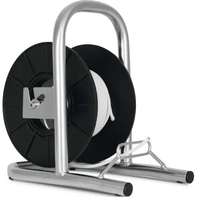 TechniSat Kabelabroller COAXSAT Abspuler 60051566 | Edelstahl | Für Koaxialkabel 100m | 1,5 kg | 40x26x37cm