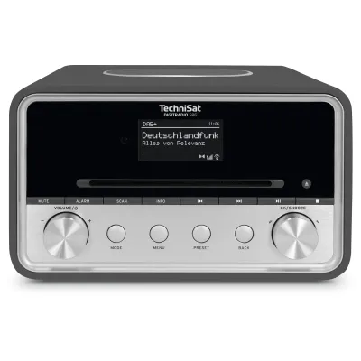 TechniSat DIGITRADIO 586 | DAB+ Internet Stereo-Radio | CD-Player | UKW | WLAN | Bluetooth | USB | Anthrazit/Silber